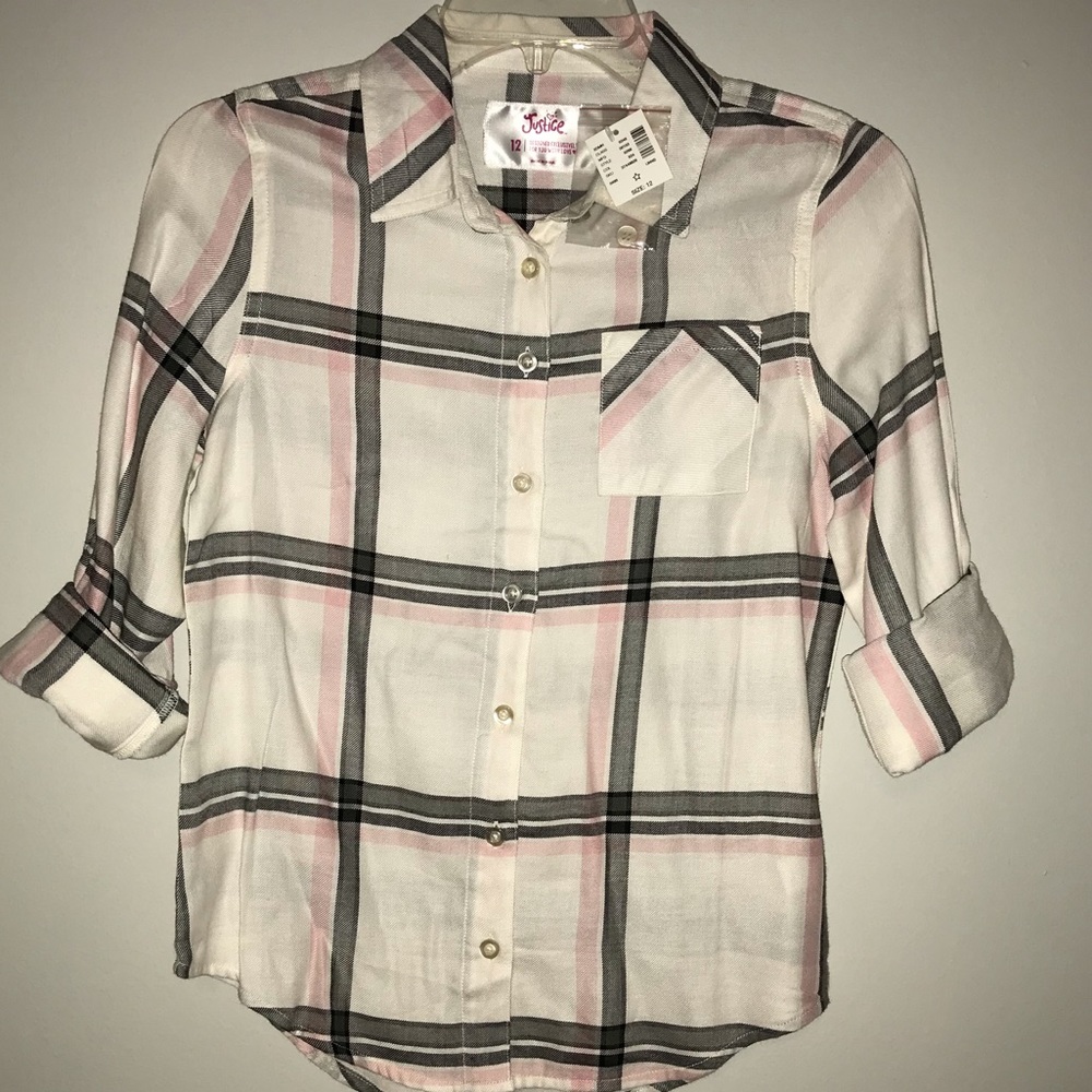 Girls Justice button down shirt